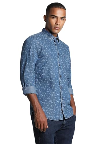 Image of Peter England Men's Solid Slim Fit Shirt