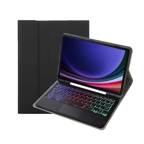 Housse clavier magnétique Samsung Tab S9 S10 portable noir - 5