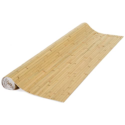 Forever Bamboo Interior DÃ©cor Wainscoting Bamboo Wall Panel, Natural Sand, 48.00" x 96.00"