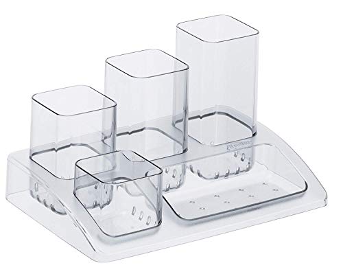 Rotho, Soho, Pen holder/pencil cup, Plastic (PP) BPA-free, transparent, 18,5 x 12,5 x 10,0 cm