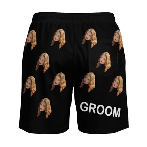 Custom Swim Trunks, Personlized Swimming Board Shorts for Men with Faces, Funny Beach Shorts, Hawaiian Photo Swimwear4