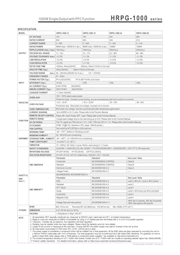 HRPG-1000-12 alimentation à découpage N3 pour systèmes électroniques