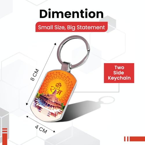 Image of Stylish Metal Keychains with Permanent Glossy Print - Inspirational Quotes & Spiritual Designs - Perfect Key chains for loved ones, Personal Use, Gifts & Return Gifts