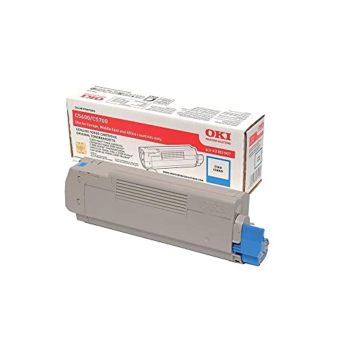 ECOPRO   Tóner original para las impresoras OKI C5600 C5700   Cian   de 2.000 páginas A4   Código 43381907