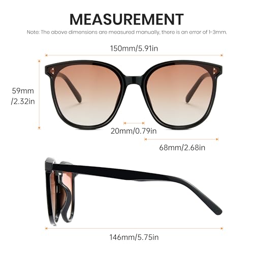 Image of Cyxus Oversized Cat Eye Sunglasses for Women Polarized Lens UV Protection for Beach Music Festivals Shopping 1902