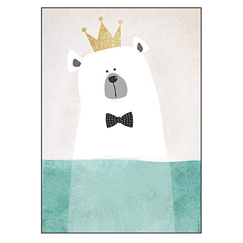 Ficha técnica Pinturas Decorativas Modernas de Pared - Lona con Tres Osos Polares y Hipopótamos - Fernando Cortés