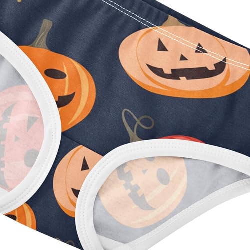 Cotton Girls Underwear Toddler Halloween Spooky Jack Lantern Pumpkins Girl Panties Cute Flower Undies Kids Briefs 2t4