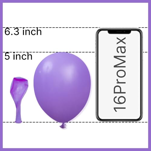 Image of PartyWoo Purple Balloons 100 pcs 5 Inch Purple Latex Balloons for Birthday Baby Shower Anniversary Engagement Wedding Princess Bachelorette Bridal Shower Butterfly Party Decorations Purple-Y15