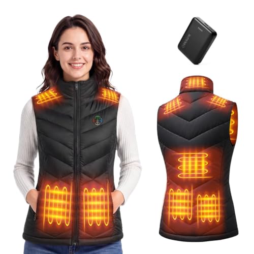 Image of KOVNLO Heated Vest for Women With Battery Pack Included, Smart Controller with Light-out Design, Electric Heated Jackets