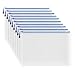 10Pcs Zipper File Bags, AUSTARK Waterproof Zipper Pouch, PVC Document Bag Zipper Folders Document Pouch Receipts Organizer for Office School Home Travel (A3 White)