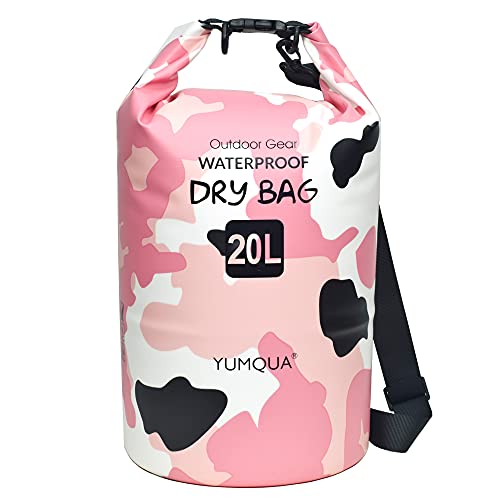 YUMQUA Waterproof Dry Bag Backpack 5L/10L/20L/30L/40L, Roll Top Floating Waterproof Storage Bags for Kayaking, Boating, Swimming, Hiking, Camping and Fishing