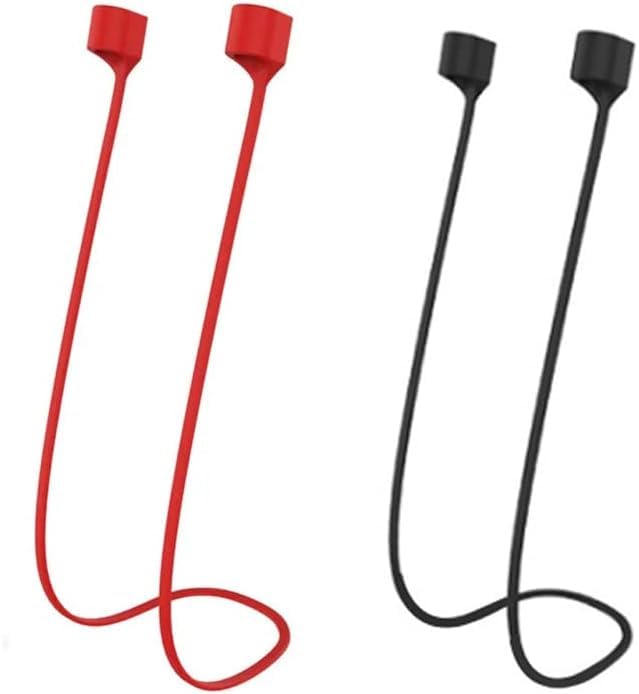 2pcs Silicone Earphones Strap Anti- lost Magnetic Wireless Ear buds Holder Wire Cable Connector Neck Rope Cord Compatible with Air pods