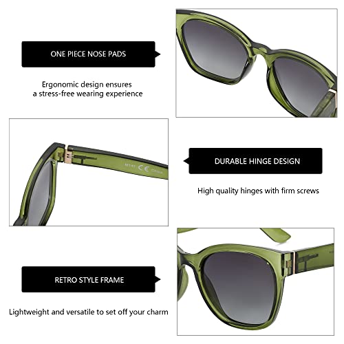 ZENOTTIC Cat Eye Polarized Sunglasses for Women - Oversized Sun Glasses UV400 Protection Retro Shades Designer Style - Image 4