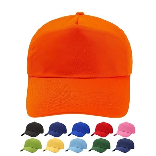 4sold - Cappellino da baseball per bambini, unisex Arancione Taglia Unica 13 4sold - Cappellino da baseball per bambini, unisex Arancione Taglia Unica