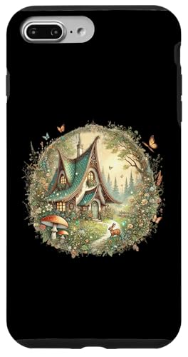 Cottagecore ���Ƃ��b �t�H���X�g �R�e�[�W �o�j�[ �h���[���X�P�[�v �X�}�z�P�[�X iPhone 7 Plus/8 Plus �p