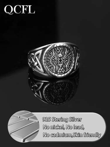 Viking Ring For Men 925 Sterling Silver Size #8-13 Viking Battle Axe Ring Chrismas Birthday Gift For Men Husband Friend Son Boyfriend3