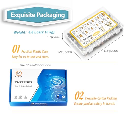 kadrick rivet nut kit 810pcs sae amp metric rivet nut assortment kit galvanized carbon steel flat head threaded insert nuts sizes 6-32 8-32 10-24 1434-20 51634-18 3834-16 m3 m4 m5 m6 m8 m10