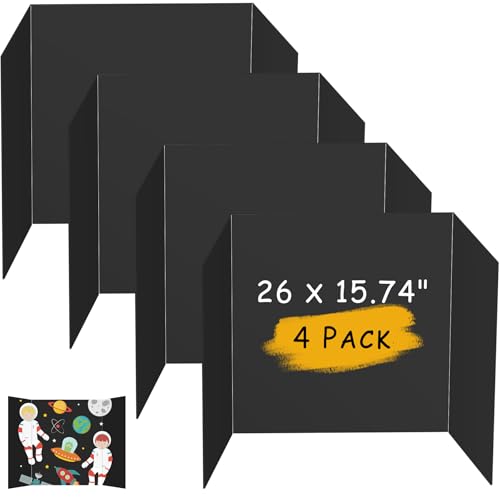 Image of HAUTOCO 4 Pcs Medium Trifold Poster Board 26'' x 15.74'' Project Boards