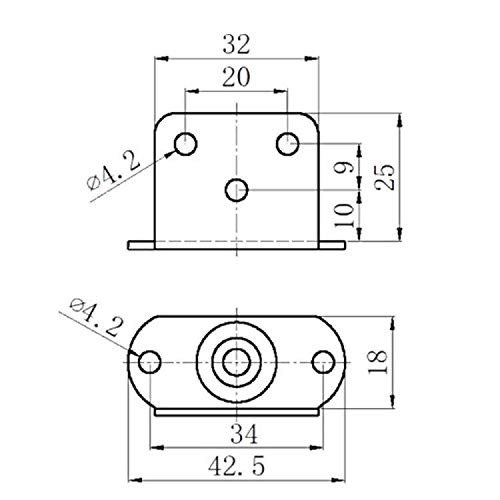 Uoboeuq 4 Pack 1Inch L-Shaped Plate Swivel Caster thumb #3