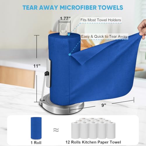 Image of AIDEA Microfiber Cleaning Cloth 165 Sheets 3 Roll, Cleaning Rags 11x9 inch