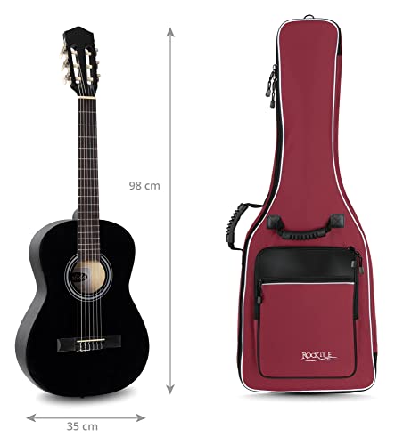 Rocktile Housse pour guitare classique – 3/4 & 7/8 – rembourré avec bretelles (couleur: bordeaux) - Les Beatles, Paul McCartney, John Lennon, RIngo Starr, George Harrison Rocktile Housse pour guitare classique - 3/4 & 7/8 - rembourré avec bretelles (couleur: bordeaux) – Image 4