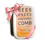 Bees Knees Raw Honeycomb | 100% Edible, All-Natural Gourmet Honeycomb in Double Sealed Packaging | Acacia Honey Comb with Sweet, Light Flavor | Foodie Gifts, Unique Gift Ideas for Moms (7 oz)