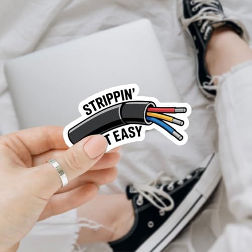 Calcomanía Strippin' Ain't Easy de vinilo para laptop y casco de unión 3