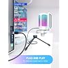 FIFINE Gaming USB Microphone with Over-Ear Headset Kit, RGB Condenser Microphone with Tap-to-Mute, Gain Knob for Streaming Chat, Soft Ear Pads Headphone with 7.1 Surround Sound, Control Box-A6VW+H13WP