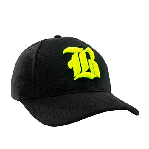 4sold Casual Baseball Gothic B Letter Cap Caps Snap Back Hat Hats Snapback (B Black neo Yellow)