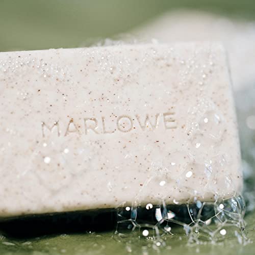 MARLOWE. No. 102 Men\'s Body Scrub Soap 7oz (Variety Trio) | Best Exfoliating Bar for Men | Made w/Natural Ingredients | Green Tea Extract | Features 3 Amazing Scents
