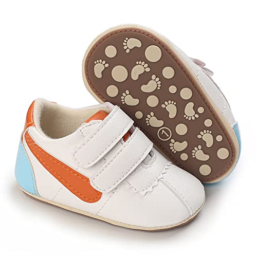 Image of Clowora Baby Boys Girls Shoes Non-Slip Rubber Sole Sneakers Infant First Walking Toddler Crib Shoes Newborn Loafers Flats.
