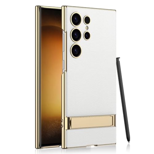 Protection caméra Samsung S23 Ultra en cuir blanc pour vos vidéos mains libres