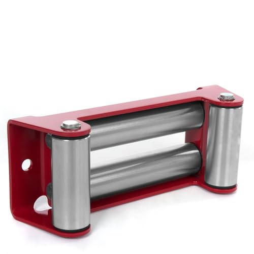 Electric Winch 12V with Radio Remote Control - 5909 kg 13000 lbs, 6 HP Power Offroad 4x4 Motor Winch Pulley Forst Cable with Steel Cable, Red