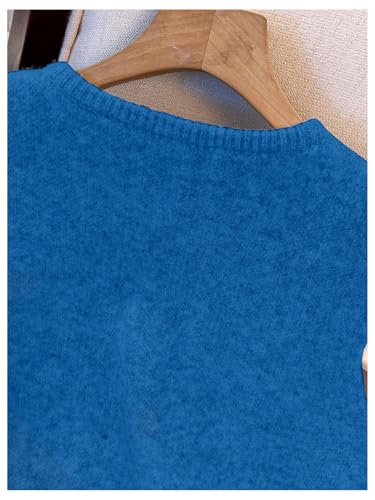 Image of RoseSeek Women's Button Down Sweater Vest Sleeveless Crewneck Knit Outerwear Old Money Knitwear