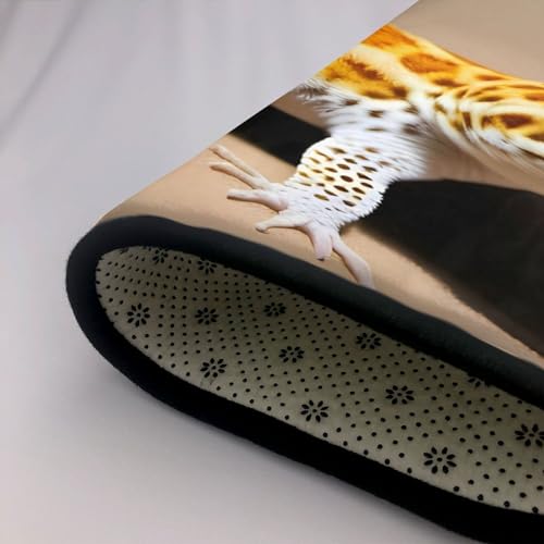 Tapis de sol doux motif léopard sable grand format salon