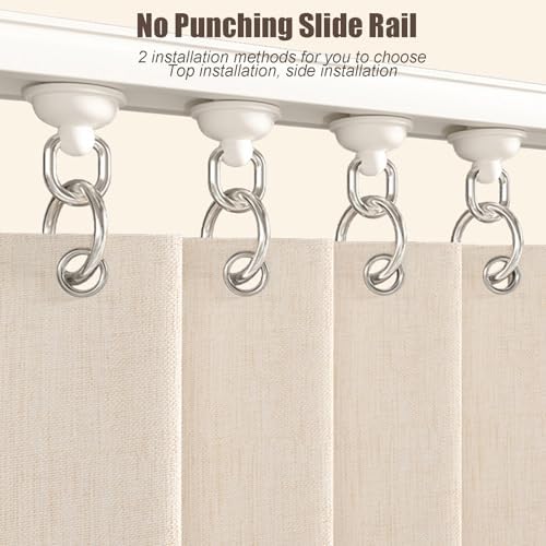 Dustproof Kitchen Sink Curtains, Short Self-Adhesive Window Valances for Cabinets & Closets, Gray Small Curtains for Cupboards & Bookcases (W 90cm x H 50cm)