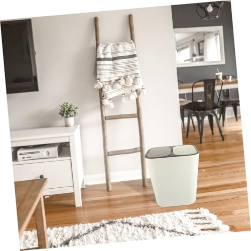 Caneca de basura rectangular con tapa tipo prensa para uso hogareño y oficina miniatura 5