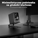 PUTORSEN Stoły Stojak do Głośników z Podkładami Antywibracyjnymi | Nośność 10 kg | 16° Kąt Nachylenia | Kompaktowe 7,5-10 cm | Dla Monitorów Studyjnych (Para)