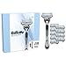 Gillette SkinGuard Sensitive Razor for Men, 1 Men's Razor Handle with 10 Blade Refills, Gentle Shave for Sensitive Skin, Reduces Irritation and Bumps