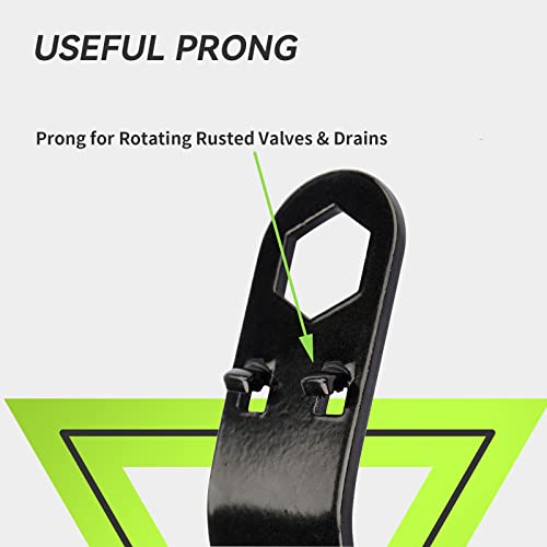 Rvmate Rv Water Heater Drain Plug Kit, Include Angled Wrench, 4 Pieces 1/2" Npt Replacement Plugs And 1 Roll Ptfe Tape #TOP2