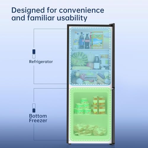 Bangson Small Refrigerator With Freezer, 4.0 Cu.Ft, Small Fridge With Freezer thumb #2