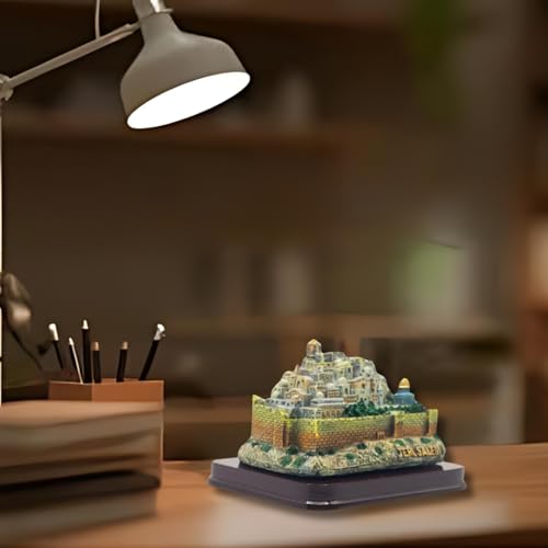 Estatua panorámica 3D de Jerusalén sobre base de madera miniatura 4