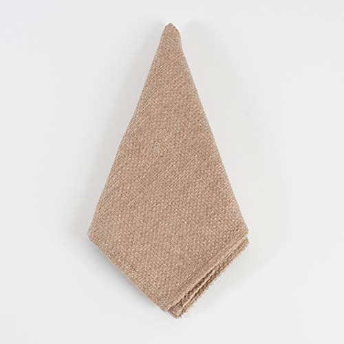 Fennco Styles Ellison Basket Weave Faux Burlap Napkin, Set Of 4 (Natural) #TOP1