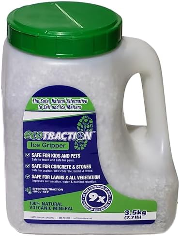 3.5kg (7.7lb) Convenient ecoTraction Shaker Jug Ice Gripper: The Green Alternative to Ice Melters- Safe for Pets, Concrete, Lawns & More * Buy 2, Save 7% * Add Traction on Ice * Made in Canada *