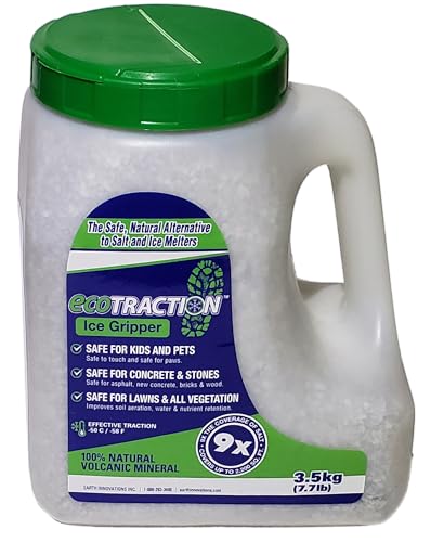 EcoTraction ET3RJ All-Natural Volcanic Mineral Ice Traction Granules, 3.5kg