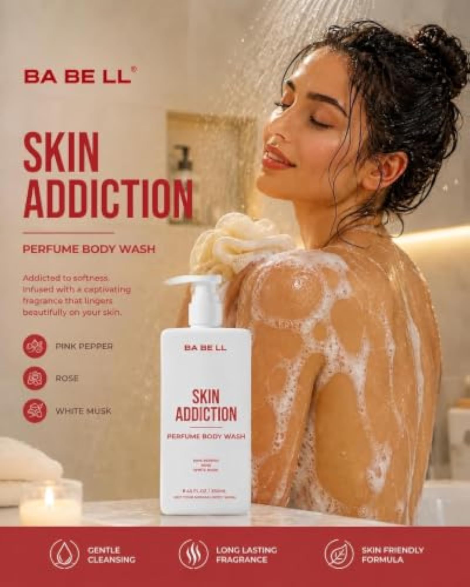 BE LL Skin Addiction Perfume Body Wash for Men & Women