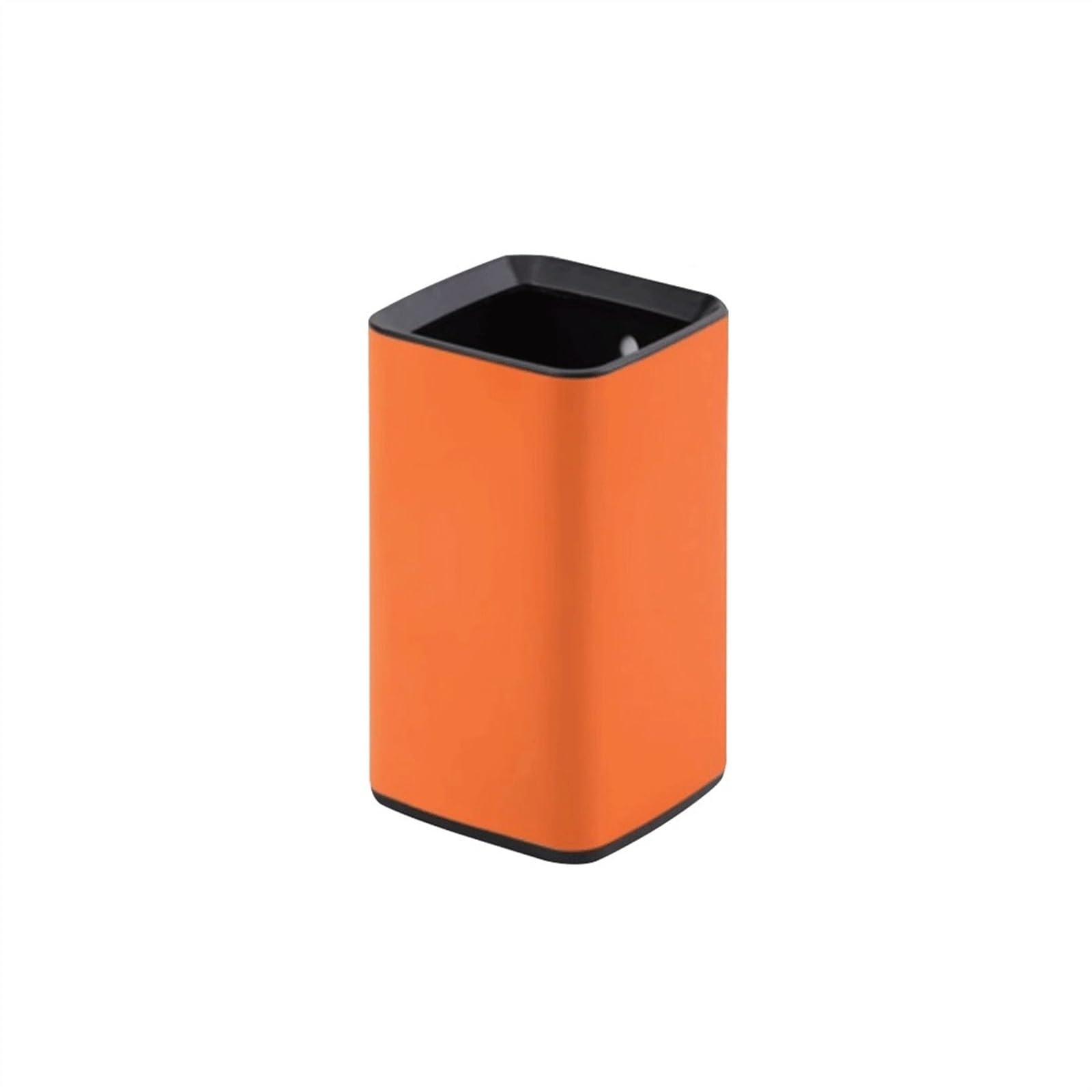 Kitchen Trash Can Stainless Steel Trash Can, Open Top Trash Can, Square Kitchen Trash Can. Suitable for Home Kitchen Office Waste Paper Basket Garbage Can (Orange)