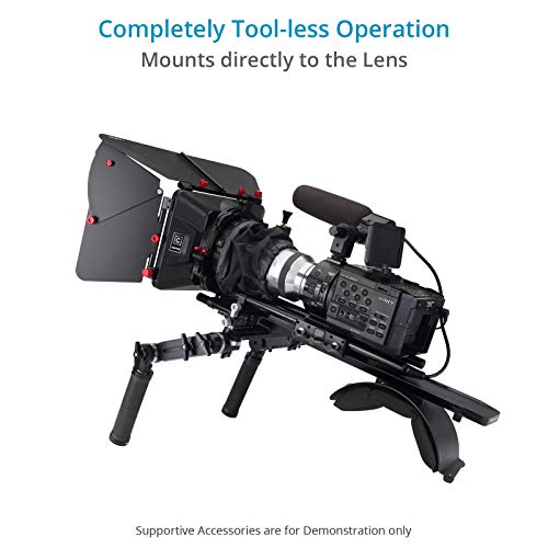 Camtree Swing Away Wide-Angle Sunshade Matte Box For 15Mm Rod. For Lenses Up To 105Mm In Dia, Tool-Less Operations. Two 4X4 Filter Holders & Fabric Knicker. Complete Protection From Flares (C-Mb-20) #TOP5