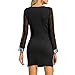 beautyjourney Vestido de Fiesta con Cuello de Pico para Mujer Vestido Ajustado...