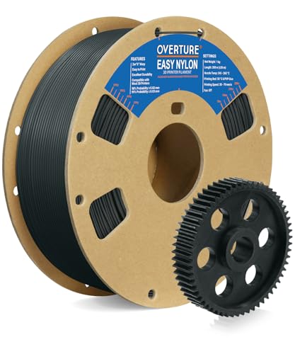 OVERTURE Nylon Filament 1.75mm 3D Printer Filament, Polyamide (PA) 1kg...